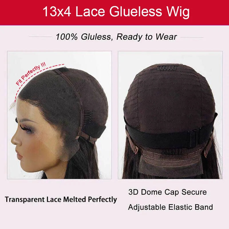 Layered Wig 13x4 Lace Frontal Wig Straight Hair Pre Bleached Knots | KimWig