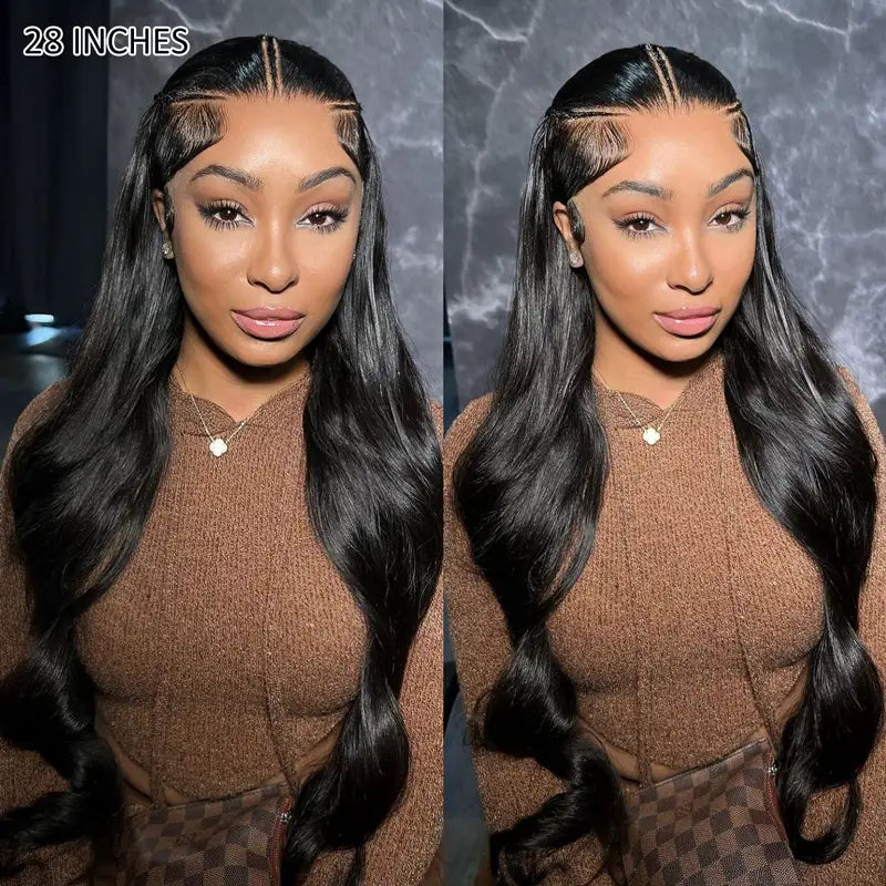 Invisible Strap 360 Lace Wig Body Wave With Bleached Knots