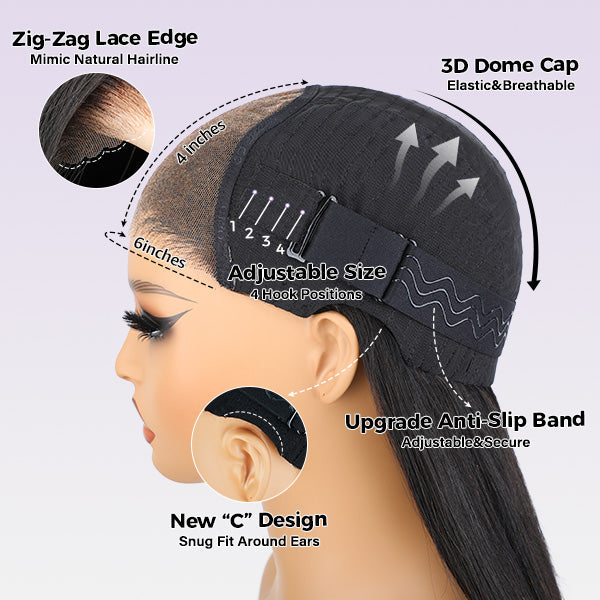 Wear Go Glueless Wig 6x4 HD Lace Wig Cap | KimWig.com