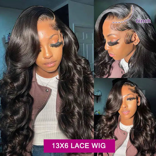 kimwig 13x6 full lace front human hair wig body wave pre-plucked with baby hair