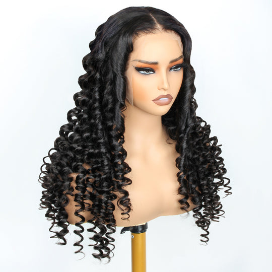 Wand Curly Wig Spiral Curls 13x4 Lace Frontal Human Hair Wigs - KimWig.com