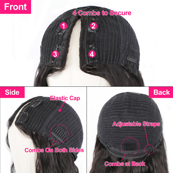 Afro Kinky Curly V Part Wig Cap | KimWig.com