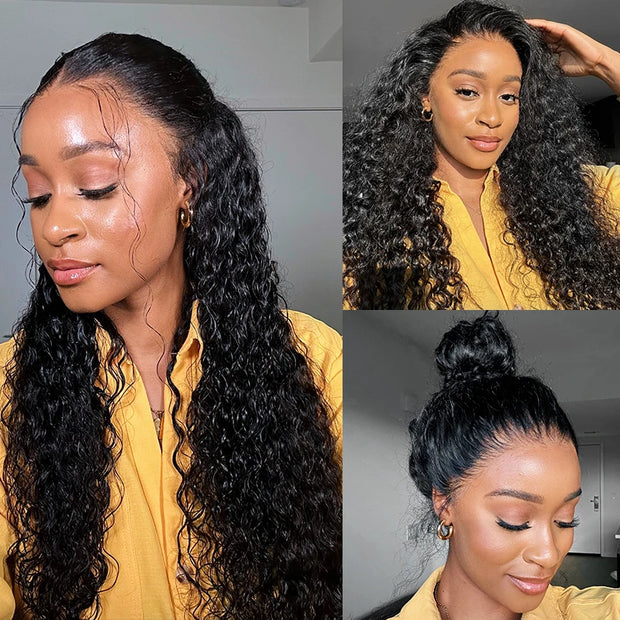 Invisible Strap 360 Lace Wig Water Wave Bleached Knots - KimWig