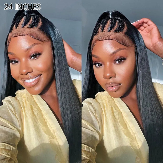 Invisible Strap 360 Lace Wig Silky Straight Bleached Knots - KimWig