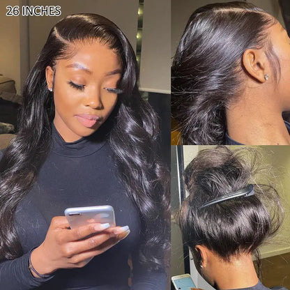 Invisible Strap 360 Lace Wig Body Wave With Bleached Knots