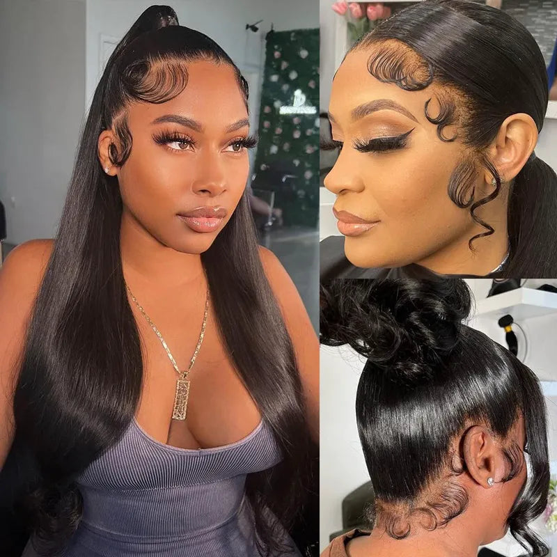 Invisible Strap 360 Lace Wig Body Wave With Bleached Knots