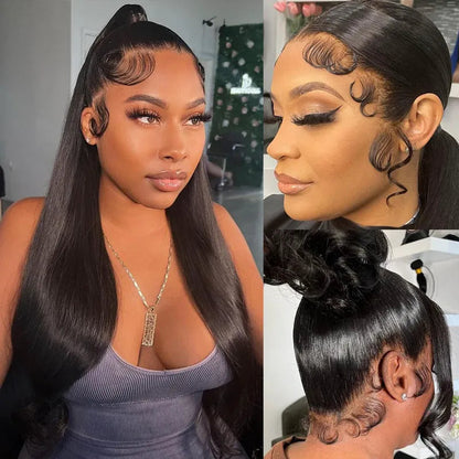 Invisible Strap 360 Lace Wig Body Wave With Bleached Knots