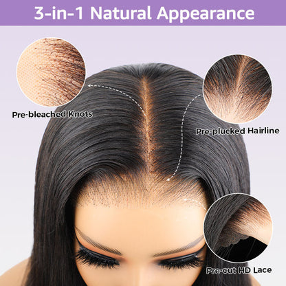 Wear Go Glueless Wig Silky Straight 6x4 HD Lace Front Wigs | KimWig.com