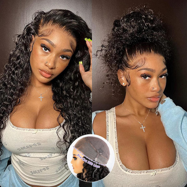 Invisi-Drawstring Glueless 360 Lace Frontal Wig Water Wave | KimWig.com