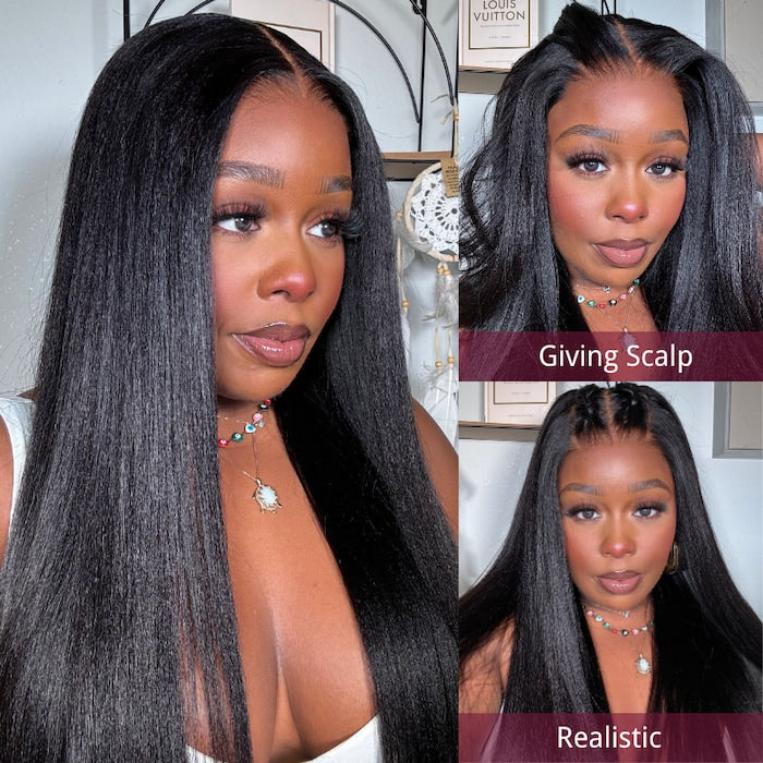 Yaki Straight Wig Glueless 7x5 Lace Pull & Go Human Hair Wigs | KimWig.com