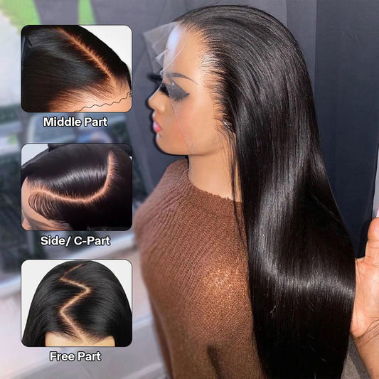 Pre-Bleached Knots HD Lace Wig Glueless Silky Straight Hair | KimWig.com