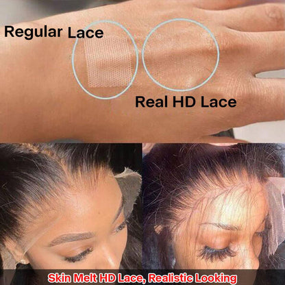Pre-Bleached Knots HD Lace Wig Glueless Silky Straight Hair | KimWig.com