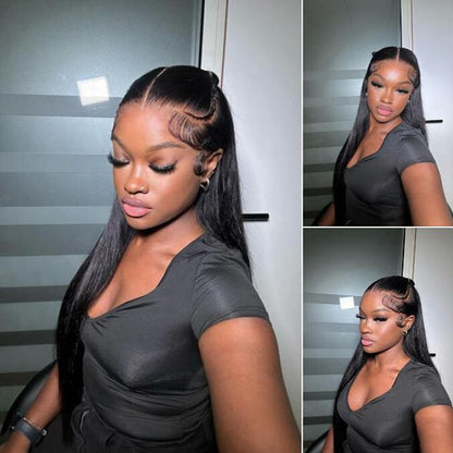 Full 13x6 Lace Frontal Wig Silky Straight Human Hair | KimWig.com
