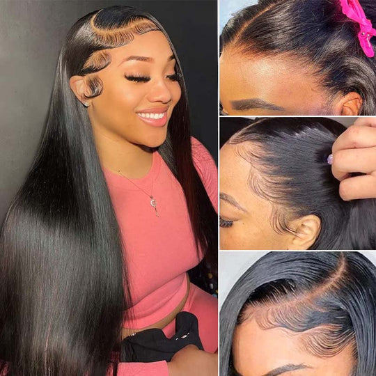 Full 13x6 Lace Frontal Wig Silky Straight Human Hair | KimWig.com
