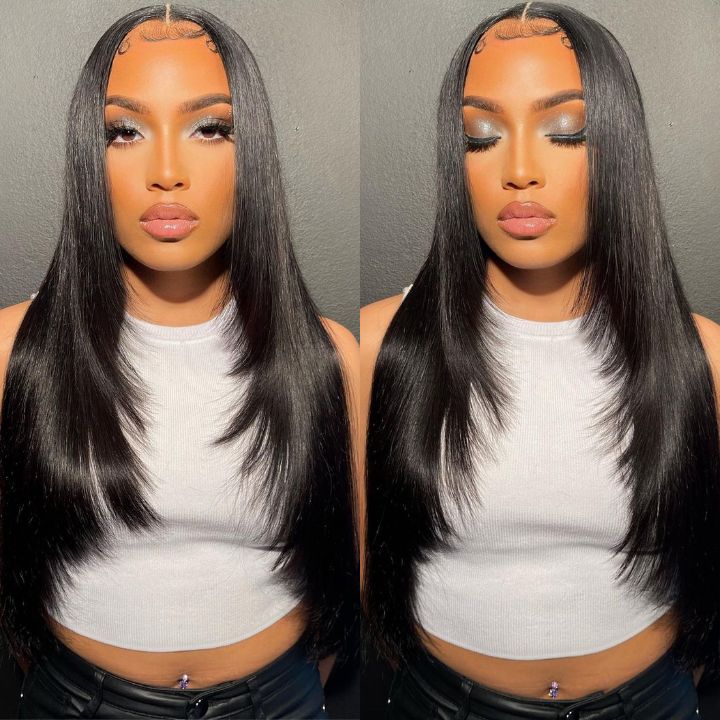 Layered Wig 13x4 Lace Frontal Wig Straight Hair | KimWig