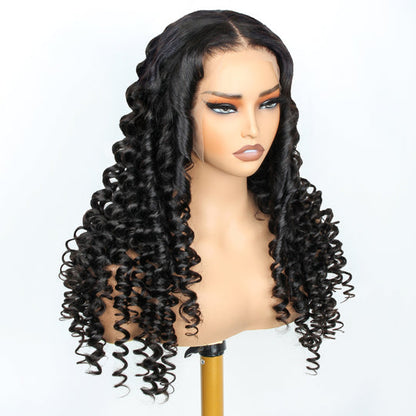 Wand Curly Wig Spiral Curls 13x4 Lace Frontal Human Hair Wigs - KimWig.com
