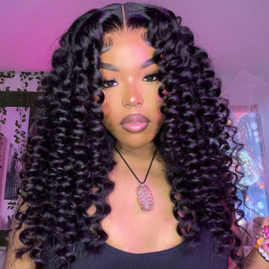 Wand Curly Wig Spiral Curls 13x4 Lace Frontal Human Hair Wigs - KimWig.com