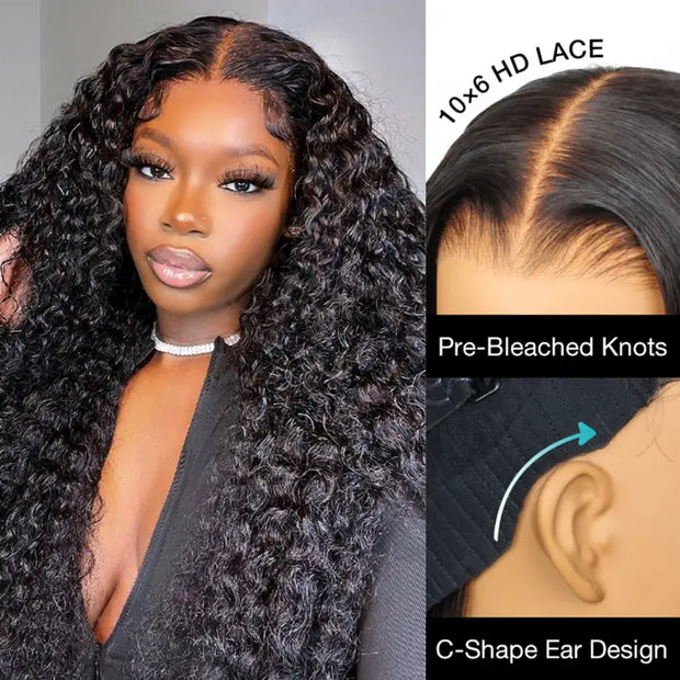 10x6 Parting Max Wear & Go Glueless Wig Water Wave - kimwig